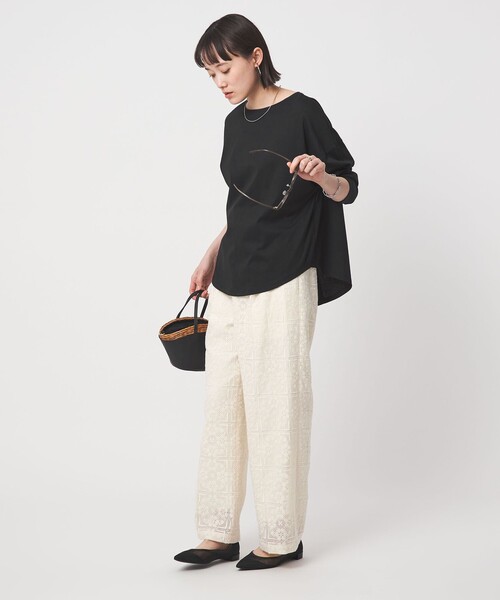 tシャツ バック スリット プルオーバー レディースの画像