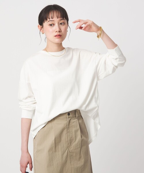 tシャツ バック スリット プルオーバー レディースの画像
