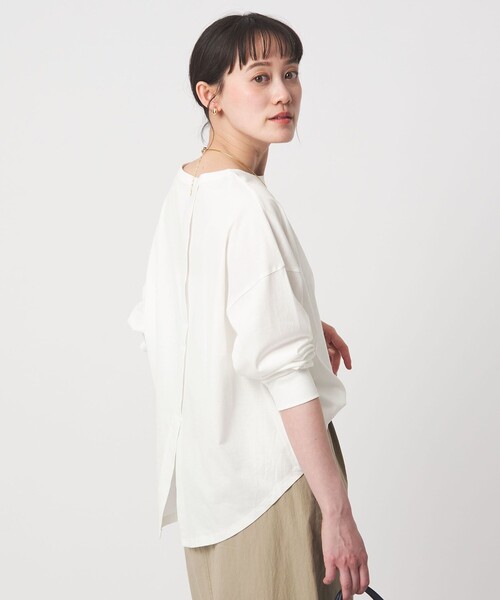 tシャツ バック スリット プルオーバー レディースの画像