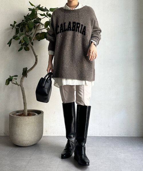 「DouDou」 長袖シャツ FREE チャコールグレー レディースの画像