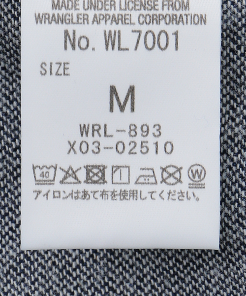 Wrangler（ラングラー） デニムジャケット gジャン 「WEB＋一部店舗