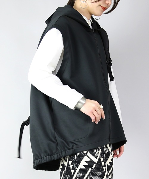 フード付きジレ BーDAY STORE（ビーデイストア） ベスト ジレ 「B-DAY STORE」フード