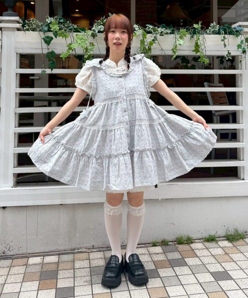 キャンディストリッパー　TULLE TIERED ワンピース　シスタージェーン Candy Stripper（キャンディーストリッパー） ワンピース STAR LACE
