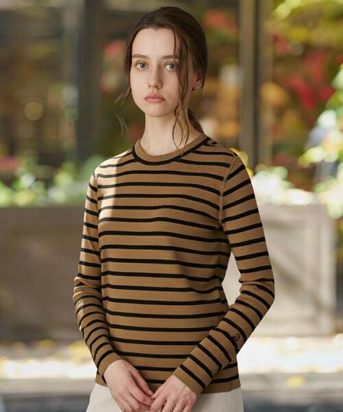 「DRESSTERIOR」 長袖ニット 34 ネイビー レディース_画像3