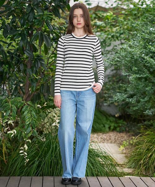 「DRESSTERIOR」 長袖ニット 34 ネイビー レディース_画像5