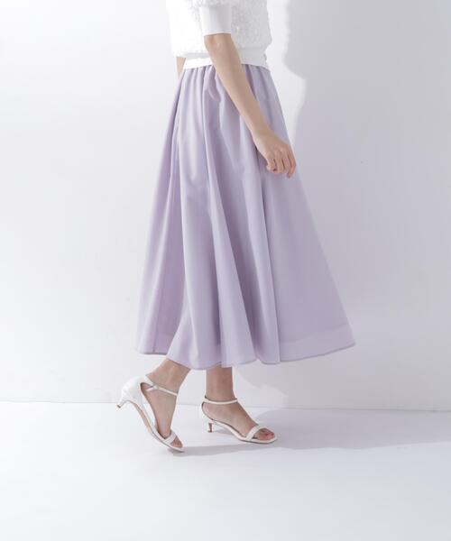 スカート 追加生産/低身長サイズ「ちょうど、いい服」ふんわり春風フレアスカートの画像