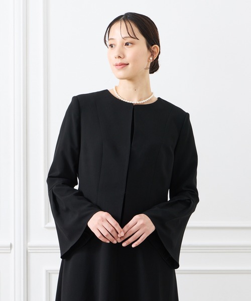 AIMER ノーカラージャケット お呼ばれ 結婚式 AIMER」 ノーカラージャケット MEDIUM ブラック レディース 【公式通販】