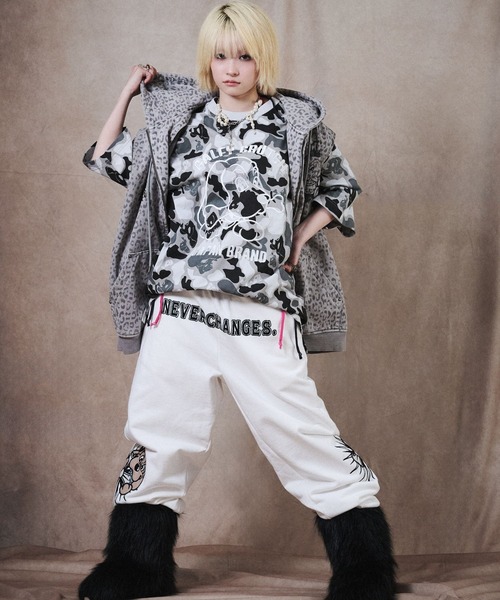 GALFY（ガルフィー） パーカー ガチだりぃパーカー/レオパード ジップ