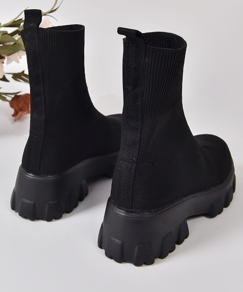 「Shoes in Closet」 ショートブーツ M ブラック レディース_画像8