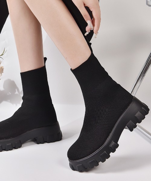 「Shoes in Closet」 ショートブーツ M ブラック レディース_画像9