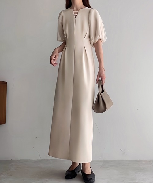 「FILLOU」 半袖ワンピース MEDIUM アイボリー レディース_画像7