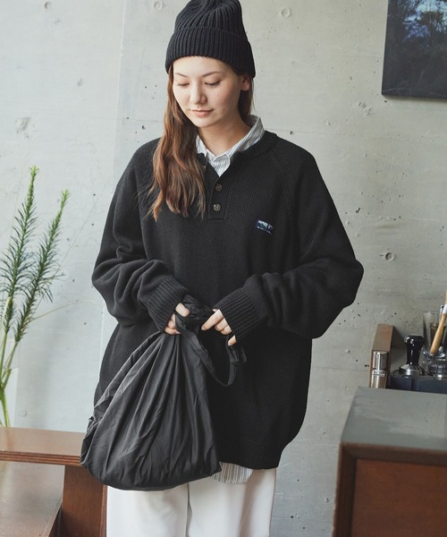 「THE CRAFT CREW PRODUCTS」 長袖ニット L グレイッシュベージュ メンズ_画像7