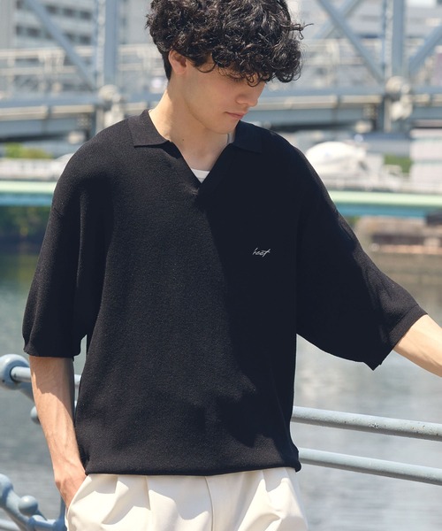 HECT ポロシャツ 半袖 「HECT」High Gauge Skipper Logo Knit Polo