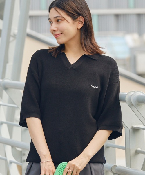 HECT ポロシャツ 半袖 「HECT」High Gauge Skipper Logo Knit Polo