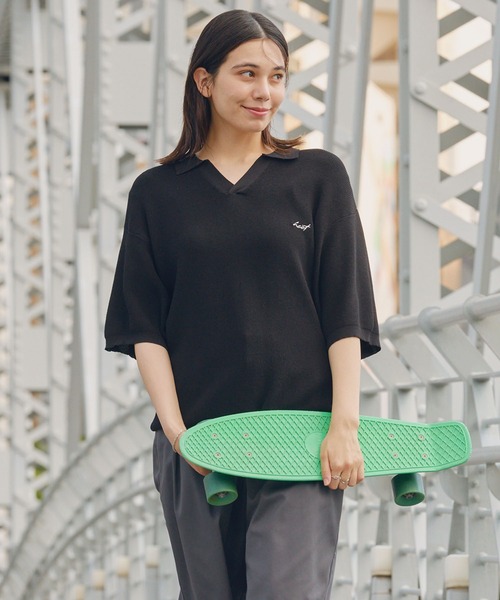 HECT ポロシャツ 半袖 「HECT」High Gauge Skipper Logo Knit Polo