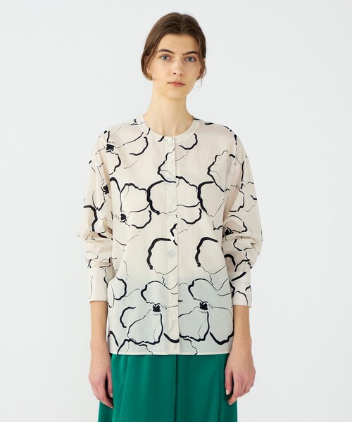 「BALLSEY」 長袖ブラウス 36 ベージュ レディース_画像4