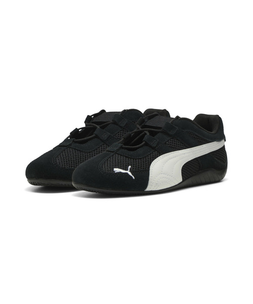 「PUMA」 ローカットスニーカー 24.5cm ブラック×ホワイト メンズ_画像4