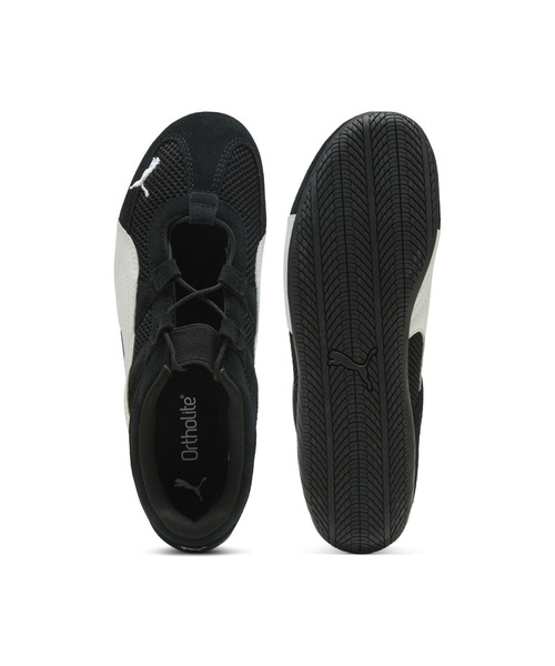 「PUMA」 ローカットスニーカー 24.5cm ブラック×ホワイト メンズ_画像6