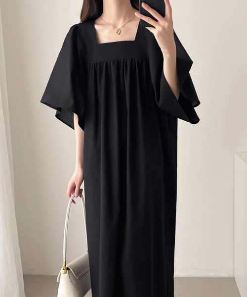 「ABITOKYO」 半袖ワンピース X-LARGE カーキ レディース_画像2