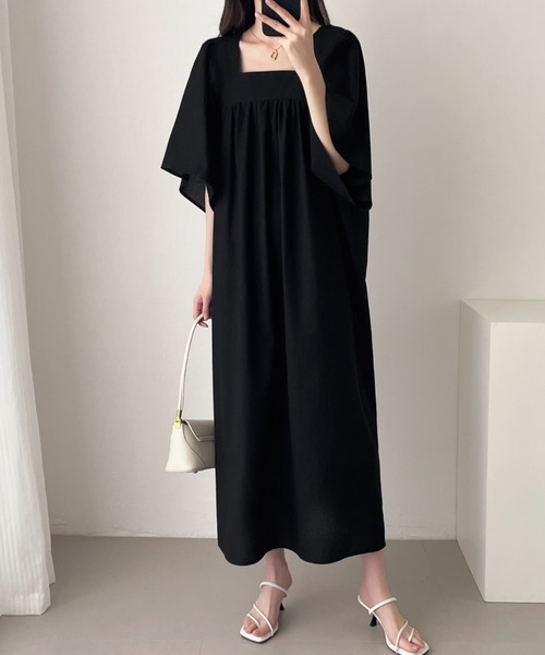 「ABITOKYO」 半袖ワンピース X-LARGE カーキ レディース_画像5