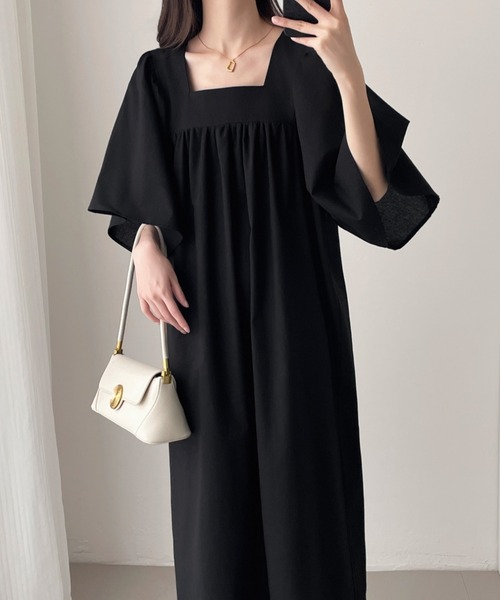 「ABITOKYO」 半袖ワンピース X-LARGE カーキ レディース_画像8