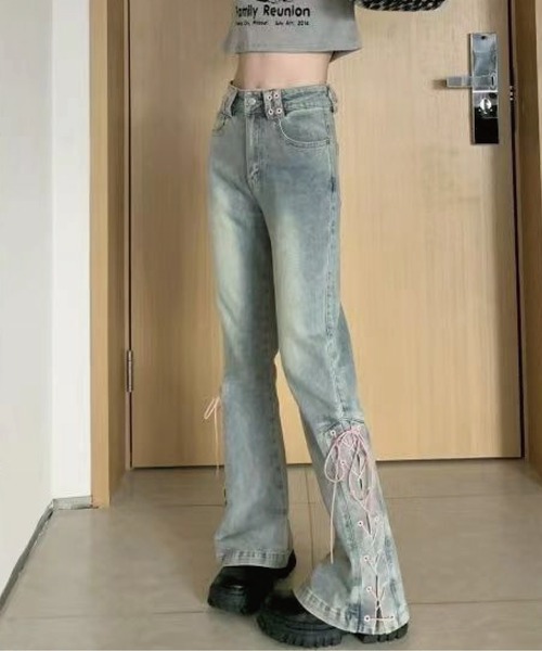 「meJane」 デニムパンツ M ブルー レディース_画像3