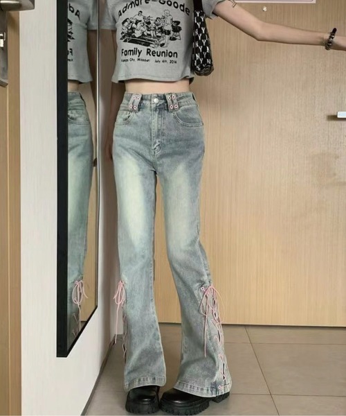 「meJane」 デニムパンツ M ブルー レディース_画像5