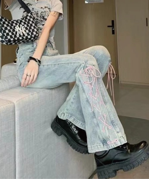 「meJane」 デニムパンツ M ブルー レディース_画像8
