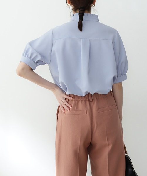 「N.(N. Natural Beauty Basic)」 半袖ブラウス MEDIUM ホワイト レディース_画像8