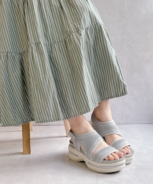 「Noubel Voug Relax」 フラットサンダル L ブラック レディース_画像5
