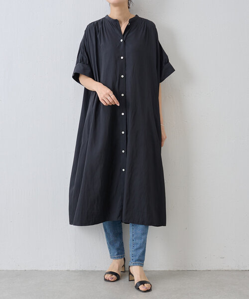 BEARDSLEY ビアズリー 半袖 ワンピース ブラック BEARDSLEY（ビアズリー） 半袖ワンピース FREE ブラック レディース
