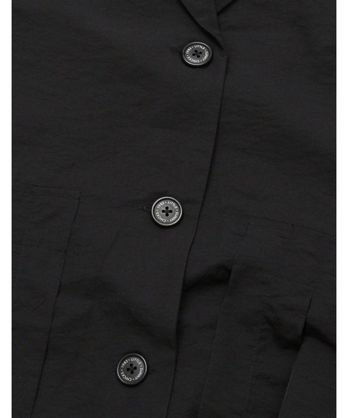 コート チェスターコート Nylon pleat long jacket レディース_7
