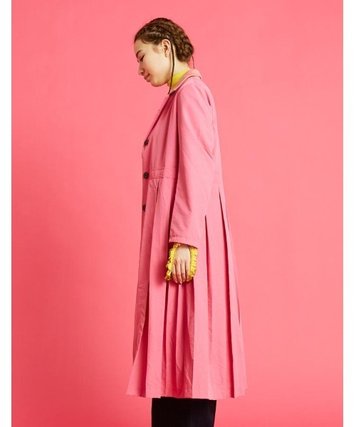 コート チェスターコート Nylon pleat long jacket レディース_20