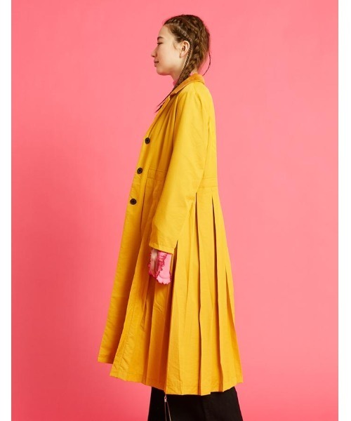 コート チェスターコート Nylon pleat long jacket レディース_12
