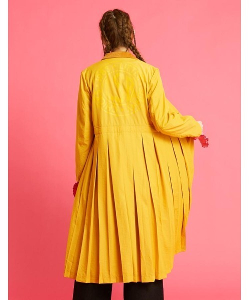 コート チェスターコート Nylon pleat long jacket レディース_13