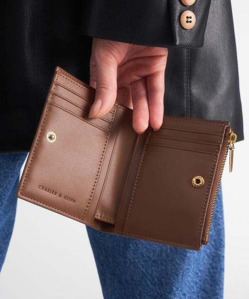 ★CHARLES&KEITH Mini Top Zip Small Wallet/送料込 CHARLES & KEITH 財布 ミニトップジップ スモールウォレット