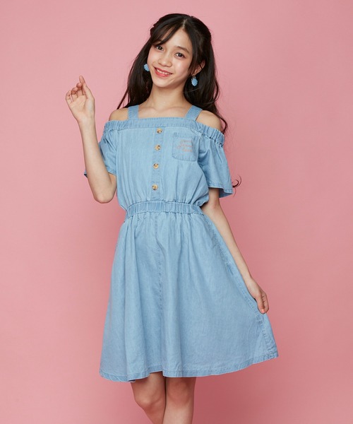 高質で安価 ワンピース オフショルデニムワンピ5 390円 Aynaelda Com