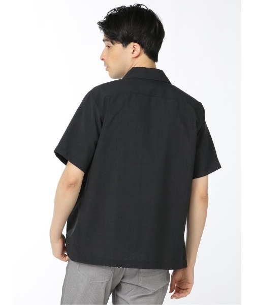 renoma HOMME シャツ 「軽量 サッカー」レノマ オム ヘリンボン