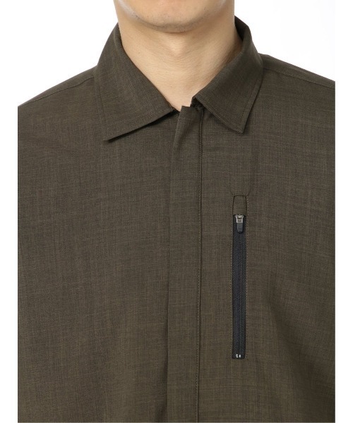 renoma HOMME シャツ レノマ オム フルZIP比翼 半袖シャツ