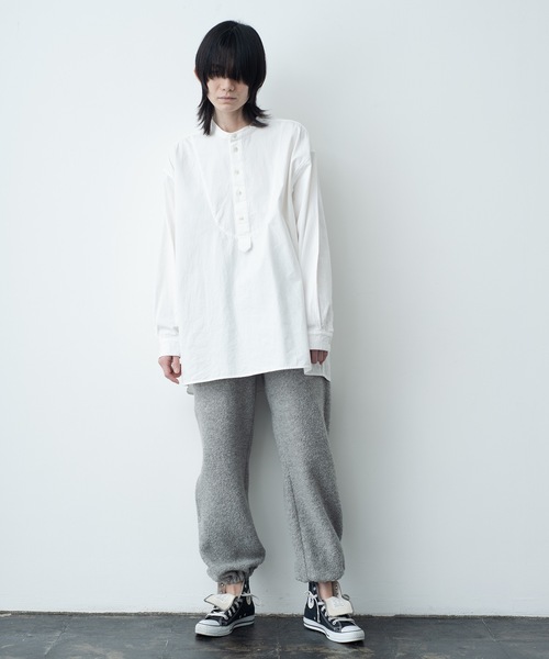 RYU シャツ band collar over bosom shirt メンズ レディース 