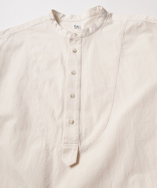 RYU シャツ band collar over bosom shirt メンズ レディース 