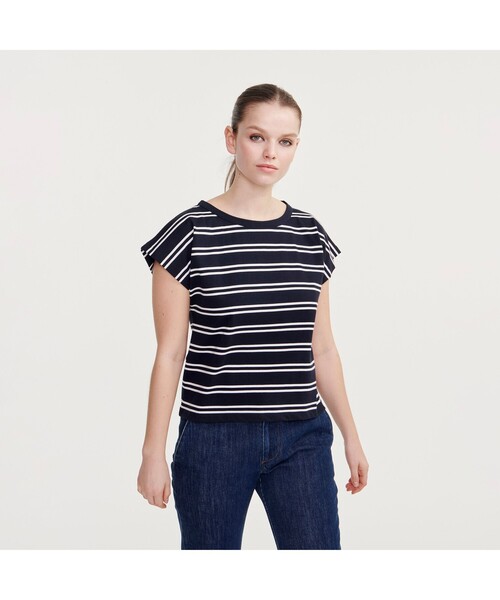 エーグル（AIGLE）/ショートスリーブストライプTシャツ AIGLE（エーグル） tシャツ ショートスリーブストライプTシャツ