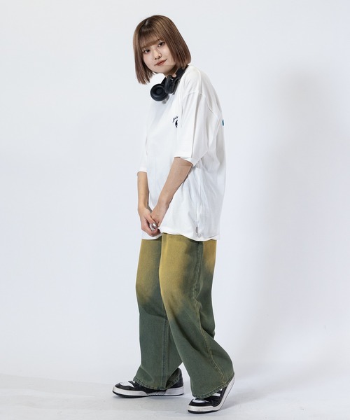 AEAE★[正規品] 韓国大人気 BICYCLE T-SHIRTS 3COLOR 男女共用 A'GEM/9 × .kom『SINCITY/シンシティ』VIBRATE CIRCLE T-SHIRT