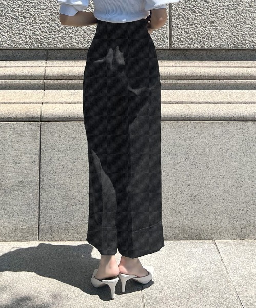 パンツ 日本製フロントタックワイドパンツ レディース