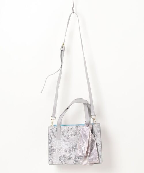 WHITE STUFF ジャスミンジャカードトート Jasmine Grandiflorum トートバッグ ジャカード2WAYトート