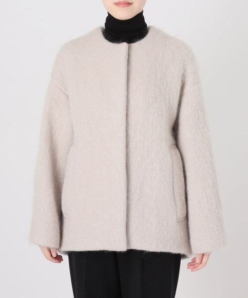 シャギークルーネックショートコート　VERMEIL par iena VERMEIL par iena シャギークルーネックショートコート
