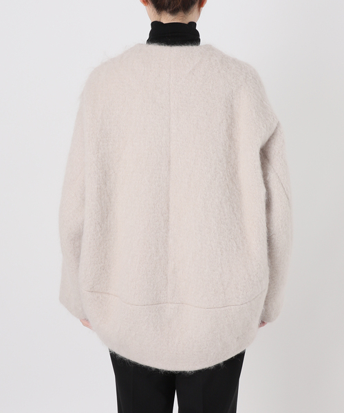 シャギークルーネックショートコート　VERMEIL par iena VERMEIL par iena シャギークルーネックショートコート