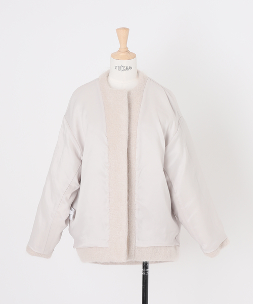 VERMEIL par iena シャギークルーネックショートコート