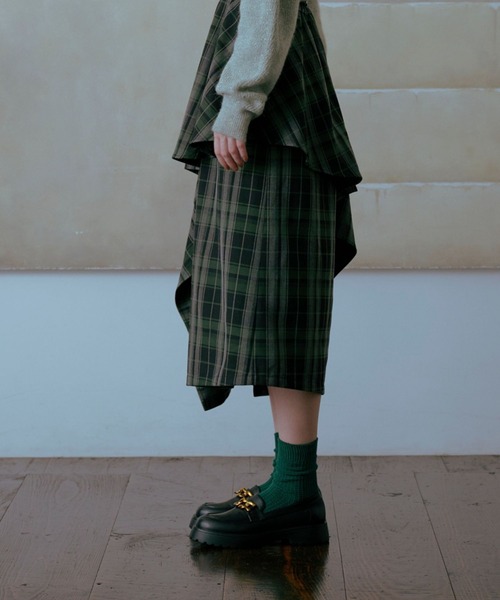 Lil Ambition（リルアンビション） スカート アシンメトリーチェック