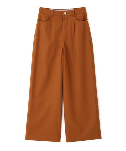 human woman（ヒューマンウーマン） パンツ 先染めツイルストレッチ